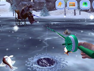 Ice fishing game, ice fishing live